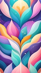 Abstract floral pattern design