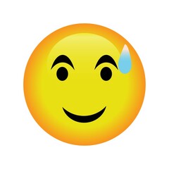 Colorful yellow emoji face illustration symbolizing positive energy and emotion
