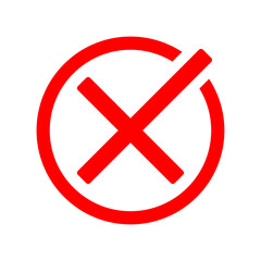 cross mark icon red mark faild vector design cross icon vector illustration print stamp.