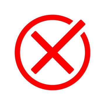 cross mark icon red mark faild vector design cross icon vector illustration print stamp.