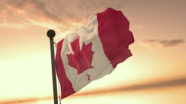 Canada FLAG_ULTRA SLOW MOTION