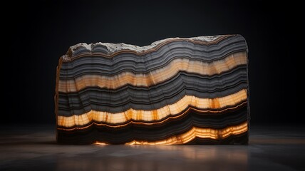 Exquisite Geode Slice Showcases Layered Natural Beauty With Warm Interior Illumination