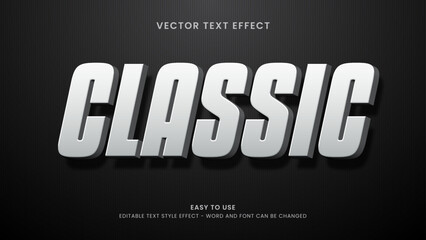 classic editable text effect 3d