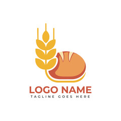 Delicious fresh baked bread icon with golden wheat, perfect for bakery branding and food businesses seeking a warm, artisanal feel.