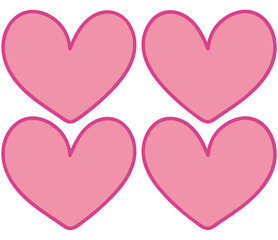 pink heart with hearts