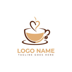 Elegant coffee logo design perfect for cafes, coffee shops, or brands seeking a warm, inviting, and professional identity