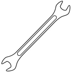 Double Open End Wrench Outline