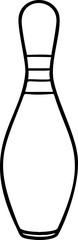 bowling pins doodle icon