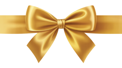 Elegant golden satin ribbon bow perfect for adding luxury and celebration to any gift, invitation, or design project instantly.
