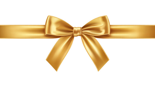 Elegant golden satin bow ribbon adds luxurious flair to any celebratory gift packaging, event decor, or design project needing a touch of class