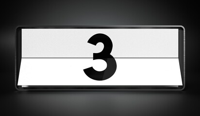 3 - calendar with day of a month - 3D illustration