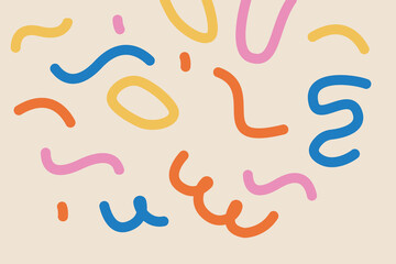 Obraz premium Set of colorful curved lines 