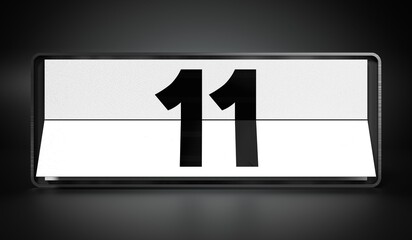 11 - calendar with day of a month - 3D illustration