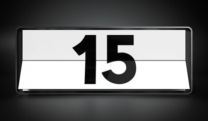 15 - calendar with day of a month - 3D illustration