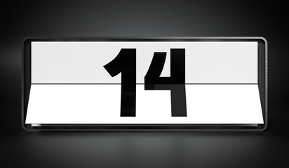 14 - calendar with day of a month - 3D illustration