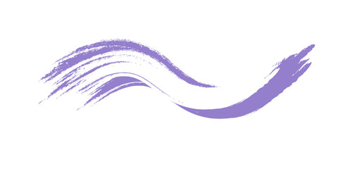 White brush stroke on lilac background artistic graphic design element for creative projects decorative grunge effect abstract background