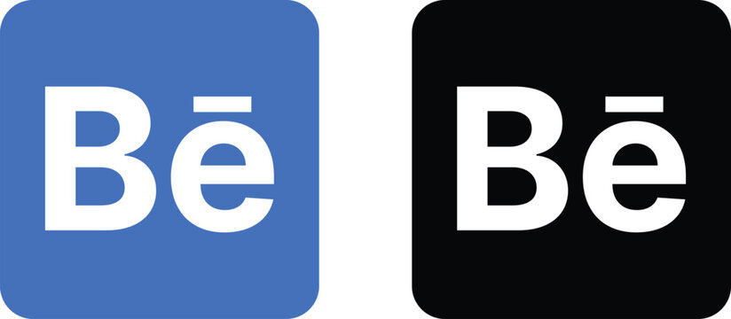 behance logo icon set. Social Media Network symbol. behance icon collection