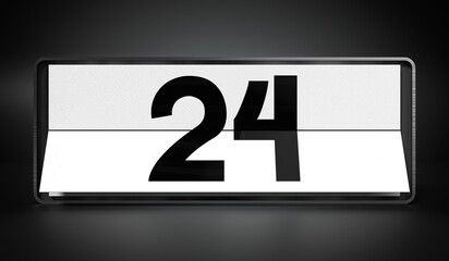 24 - calendar with day of a month - 3D illustration