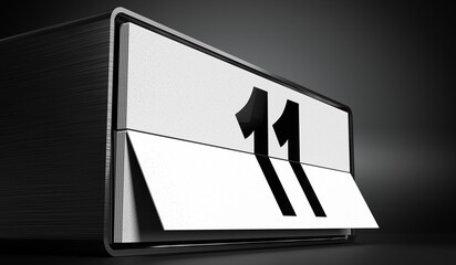 11 - calendar with day of a month - 3D illustration