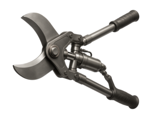 Extendable hydraulic shears for cutting at high or distant locations.