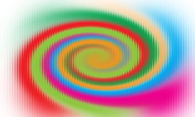 Colorful spiral abstract background with a smooth transition of colors and a white background isolated on white background