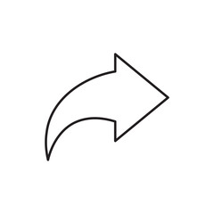 Simple Arrow Right Forward Direction Line Icon