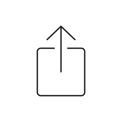 Square Box Upload Send Arrow Outline Icon