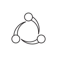 Circular Social Share Network Outline Icon