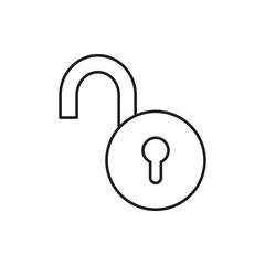 Padlock Unlock Open Security Outline Icon