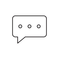 Simple Ellipsis Chat Message Outline Icon