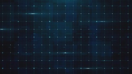 Abstract Digital Data Technology Grid/ Animation of an abstract technology background with digital data patterns on a graphic grid - Powered by Adobe