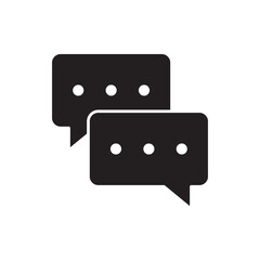 Two Speech Bubbles Conversation Solid Icon