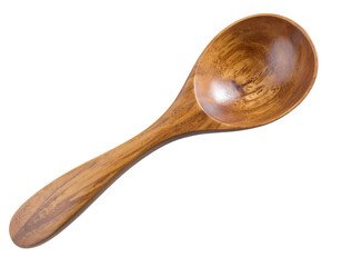 Wooden spoon isolated on transparent background