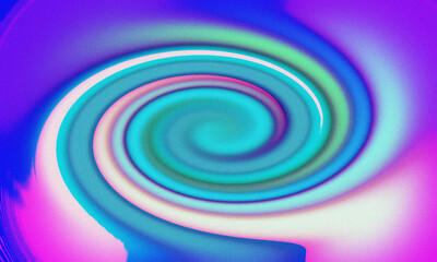 Abstract spiral background with blue, turquoise, pink, and white colors, creating a dynamic and textured effect