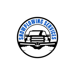 Snow Removal Logo Design Snowplow Service Frost Icon Symbol