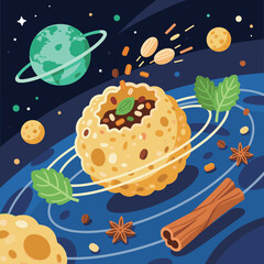 Spice Planet A Whimsical Journey Through a Food Galaxy