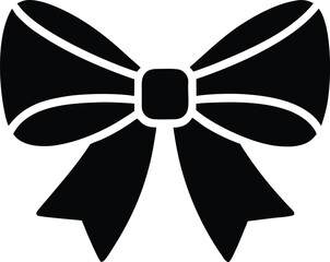  ribbon bow logo icon silhouette vector illustration