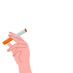 hand holding cigarette