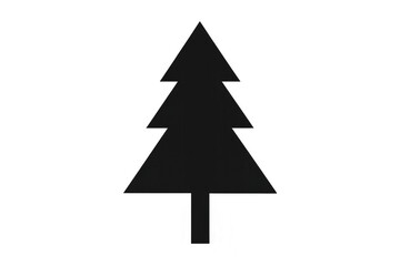 Fototapeta premium Christmas tree silhouette icon isolated on transparent background. Symbolizing winter holidays, celebration, and nature