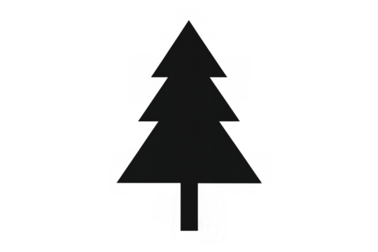 Christmas tree silhouette icon isolated on transparent background. Symbolizing winter holidays, celebration, and nature - Powered by Adobe