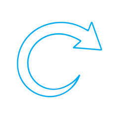 Refresh Redo Cycle Arrow Icon Outline | Loop Symbol UI UX PNG