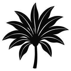 psychedelic illustration of a tropical plant vector stlye