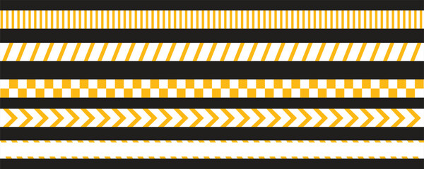 Hazard Warning Tape Borders Set 