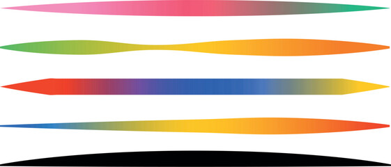 Seamless Colorful Geometric Gradient Pattern in Hipster Memphis Style with a Set of Grunge Paint and Ink Brush Strokes Collection for Trendy Artistic Design Backdrops