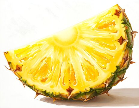 Pineapple slice close-up