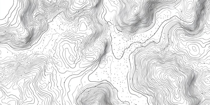 Topographic map showing elevation contours and points, grayscale on white background