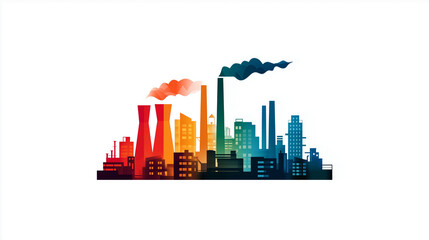 Naklejka premium abstract logo of a industrial area