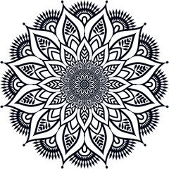 Beautiful floral pattern mandala art isolated on a white background, decoration element for meditation poster, yoga, banner, henna, invitation, cover page, design element mandala art, vector art