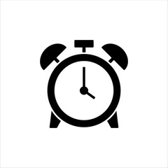 Retro Twin Bell Alarm Clock Solid Fill Icon