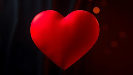 blackground. A large glowing red heart floating over a black velvet background, creating a romantic and dramatic effect. gardening catalogs.